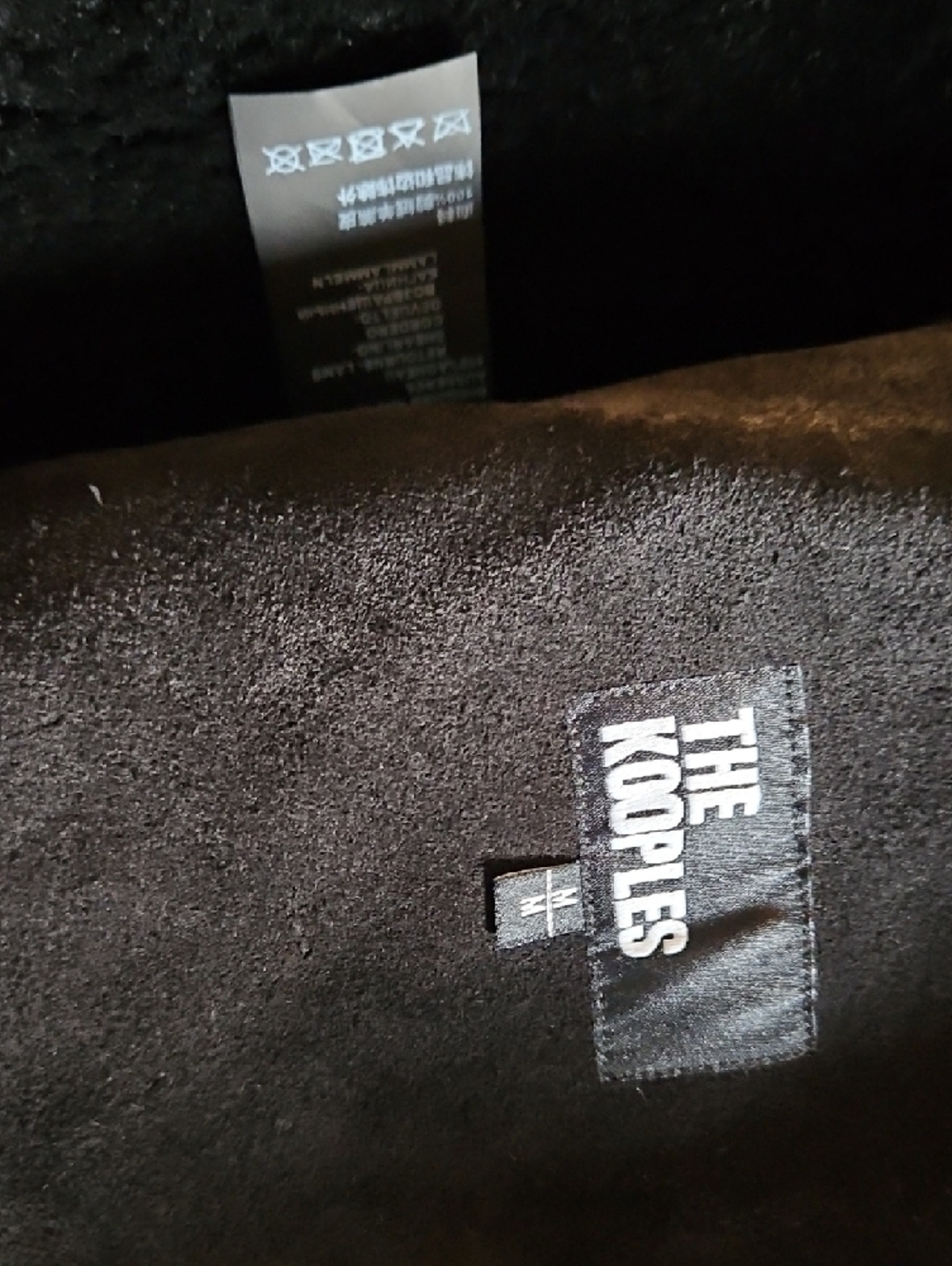 The Kooples Black Suede Shearling Jacket - Picture 2 of 4